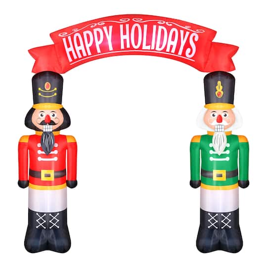 Airflowz&#x2122; 8ft. Inflatable Nutcrackers Archway